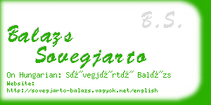 balazs sovegjarto business card